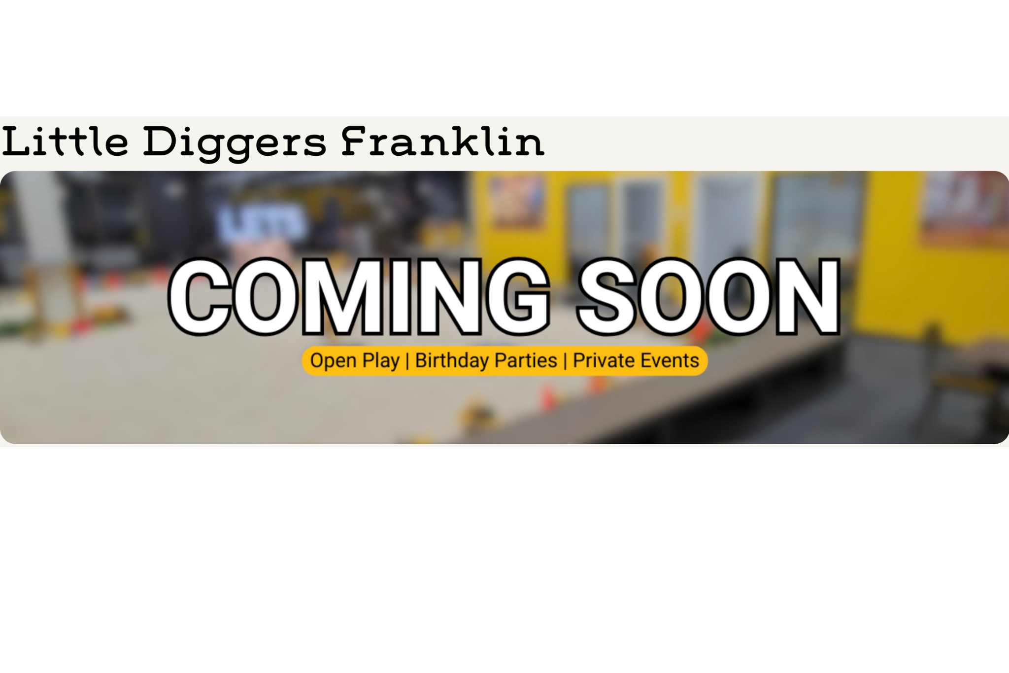 New to Franklin, TN: Little Diggers Indoor Sandbox Playspace Is Opening Soon!