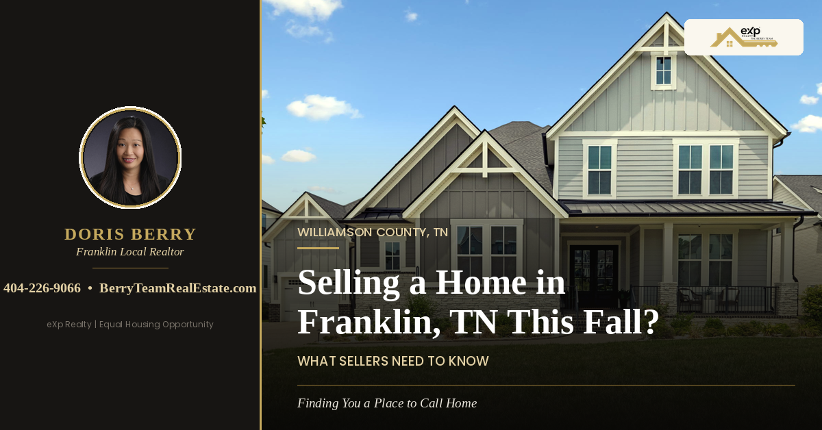 Selling a Home in Franklin, TN This Fall? Here’s What You Need to Know